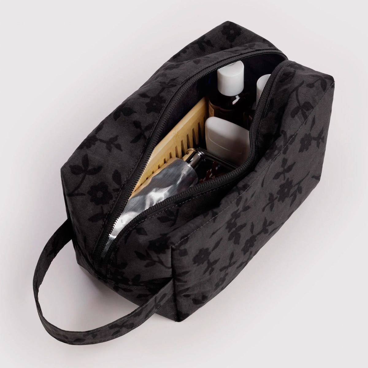 Neceser Baggu - Charcoal Ditsy Floral