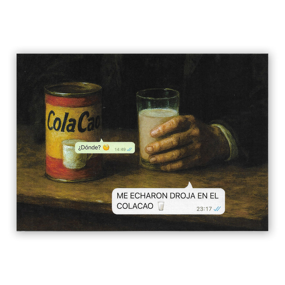 Print de La última croqueta A5 - "Droja en el Colacao"