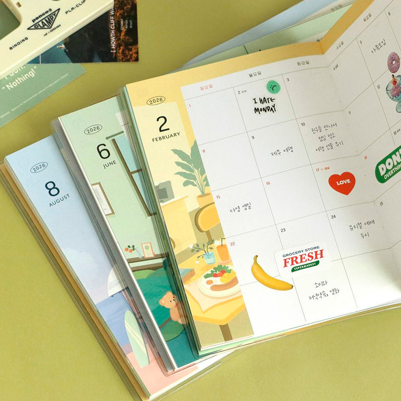 Agenda Anual Semanal 2026 - End-And Diary Greanery Room