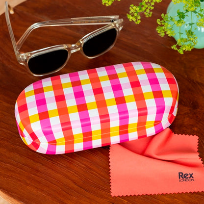 Funda de gafas - Pink Gingham