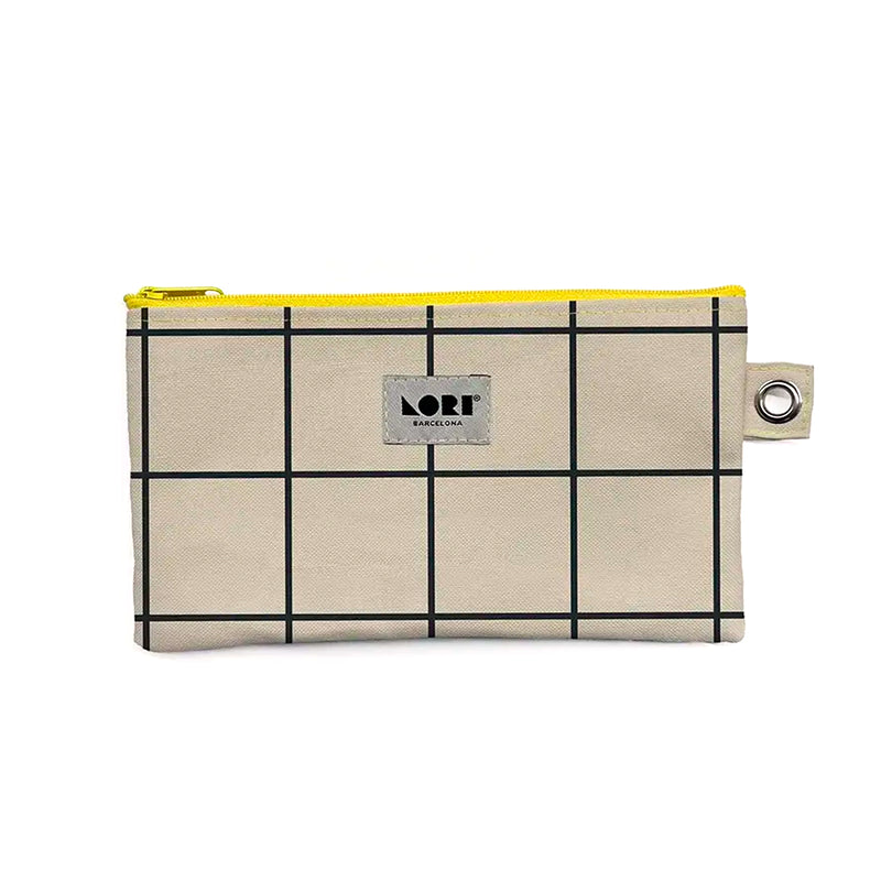 Estuche Lori Barcelona - Windowpane Blanco y Negro