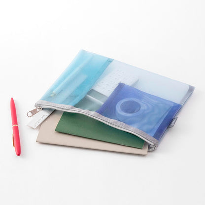 Estuche malla con bolsillos Midori - Light Blue