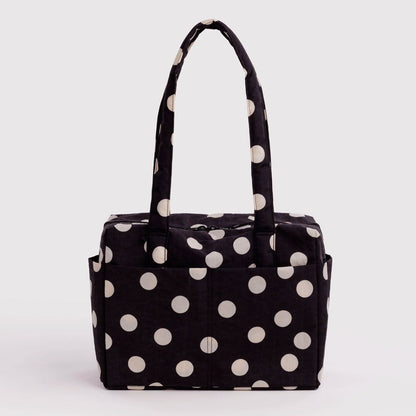 Bolso Nube Everyday Baggu - Black and Cream Polka Dot