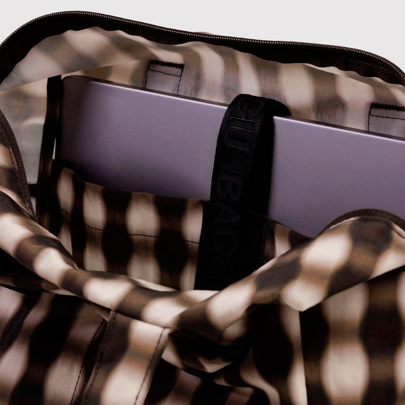 Bolso Nube Everyday Baggu - Blurred Gingham Brown