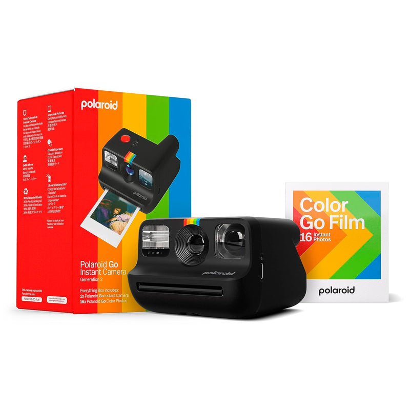 Cámara - Polaroid Go Black + 2 Películas Polaroid Go