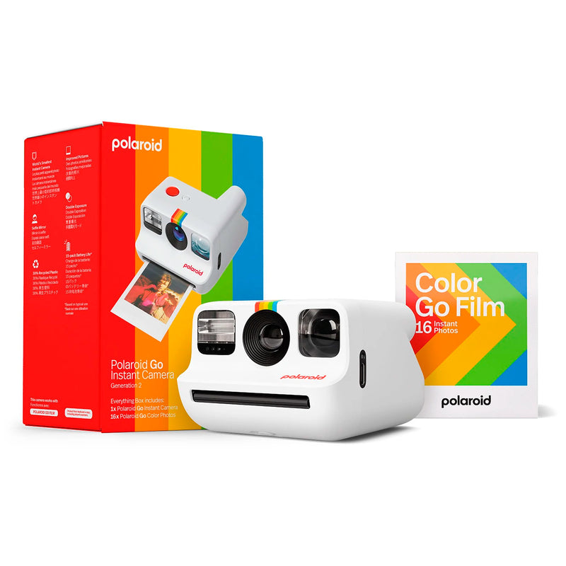 Cámara - Polaroid Go White + 2 Películas Polaroid Go