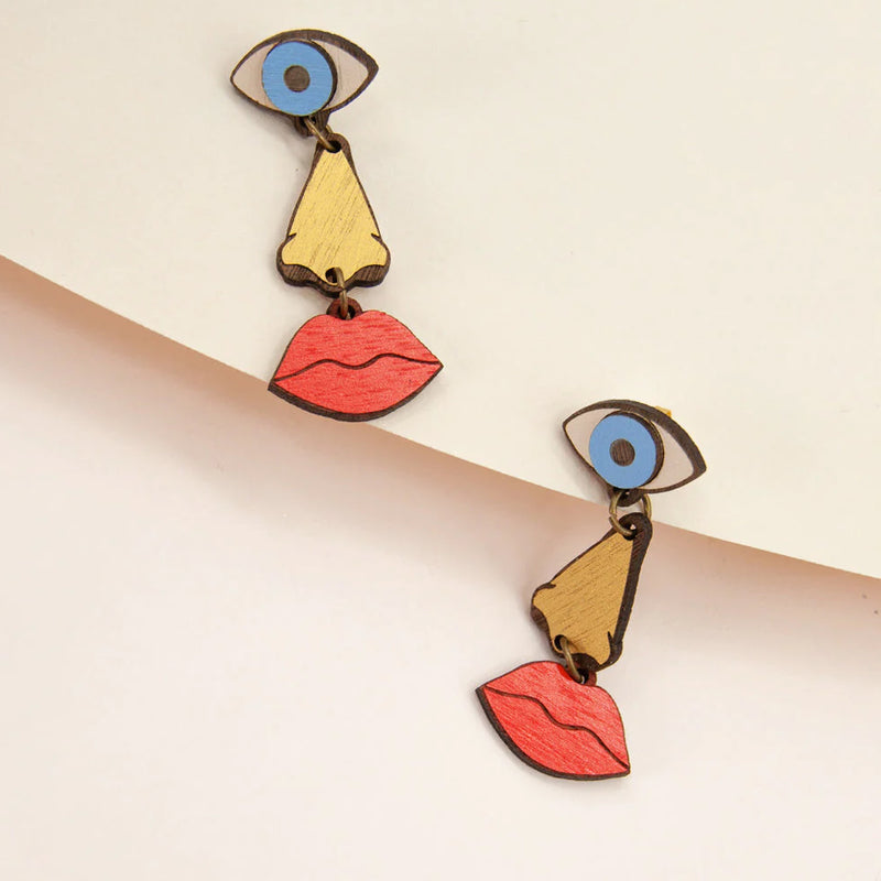 Pendientes Materia Rica - Eyes and nose and mouth 👁👃🏻👄