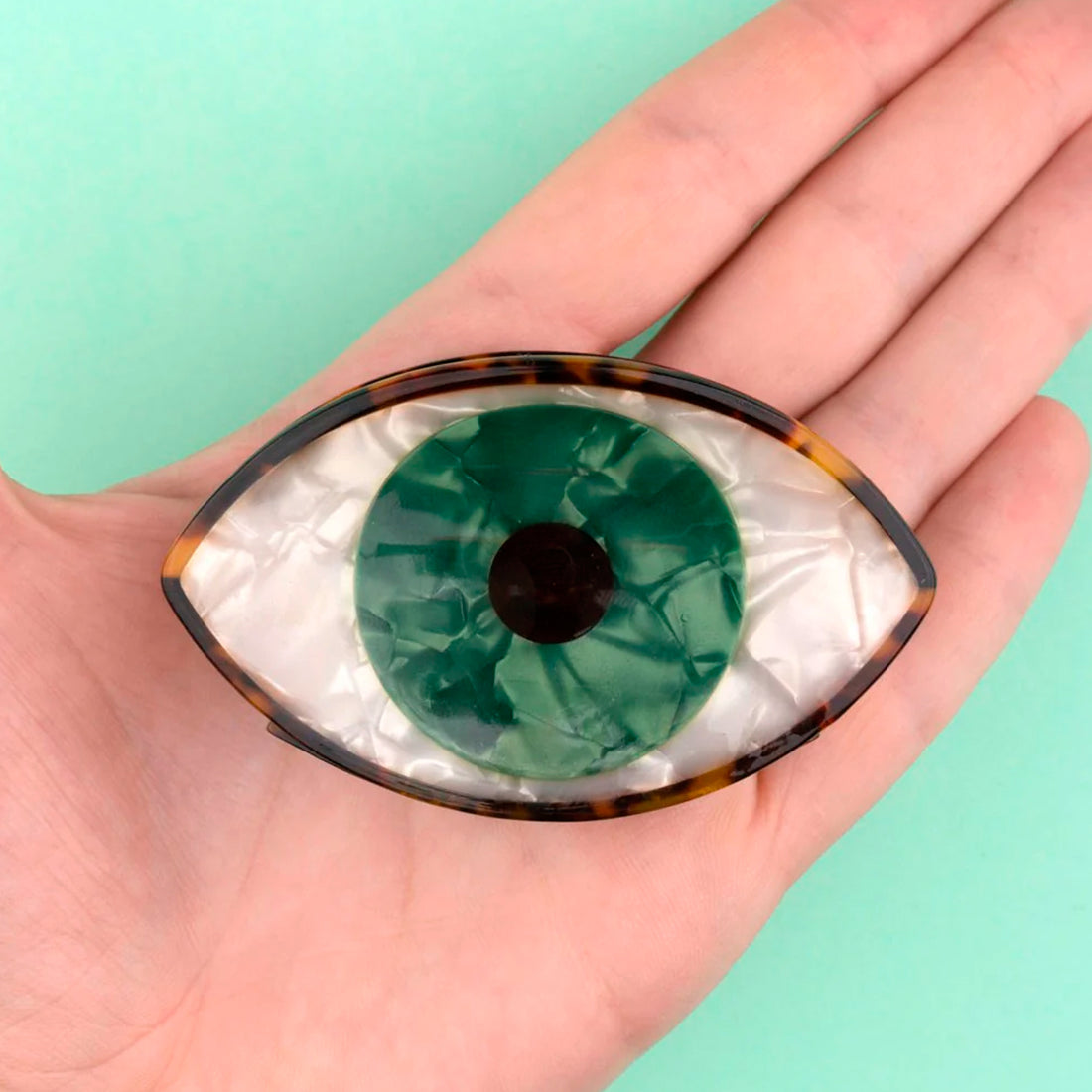 Pinza para el pelo - Ojo verde