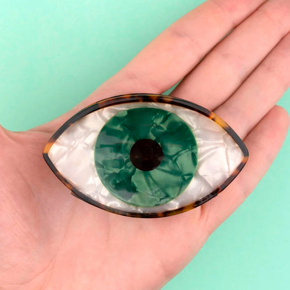 Pinza para el pelo - Ojo verde