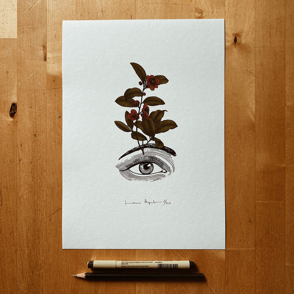 Print de Laura Agustí A4 - "Eye in Bloom"