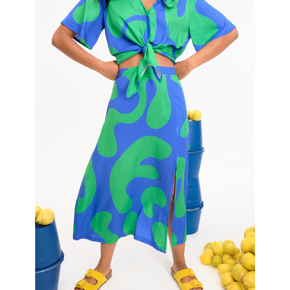Falda Béhulah - Alonnah Azul/Verde