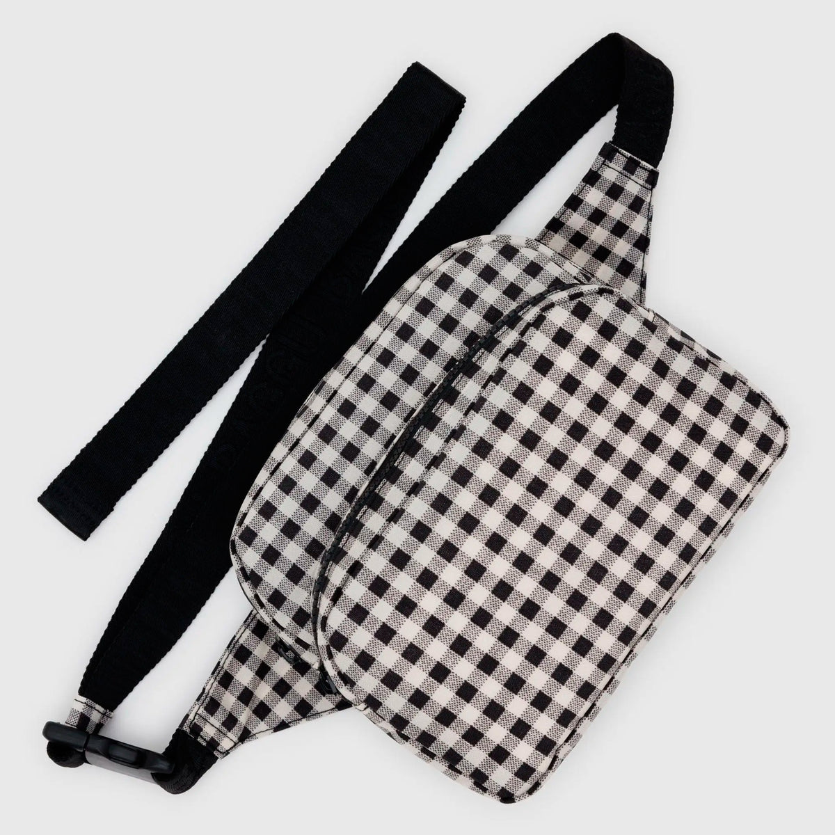 Riñonera Baggu - Black &amp; White Gingham