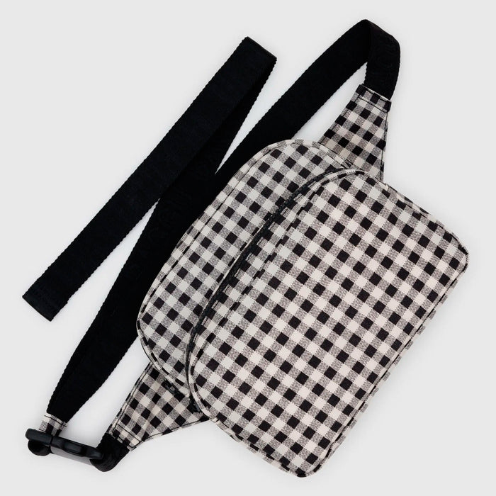 Riñonera Baggu - Black & White Gingham