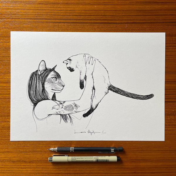 Print de Laura Agustí A4 - "Felinity"