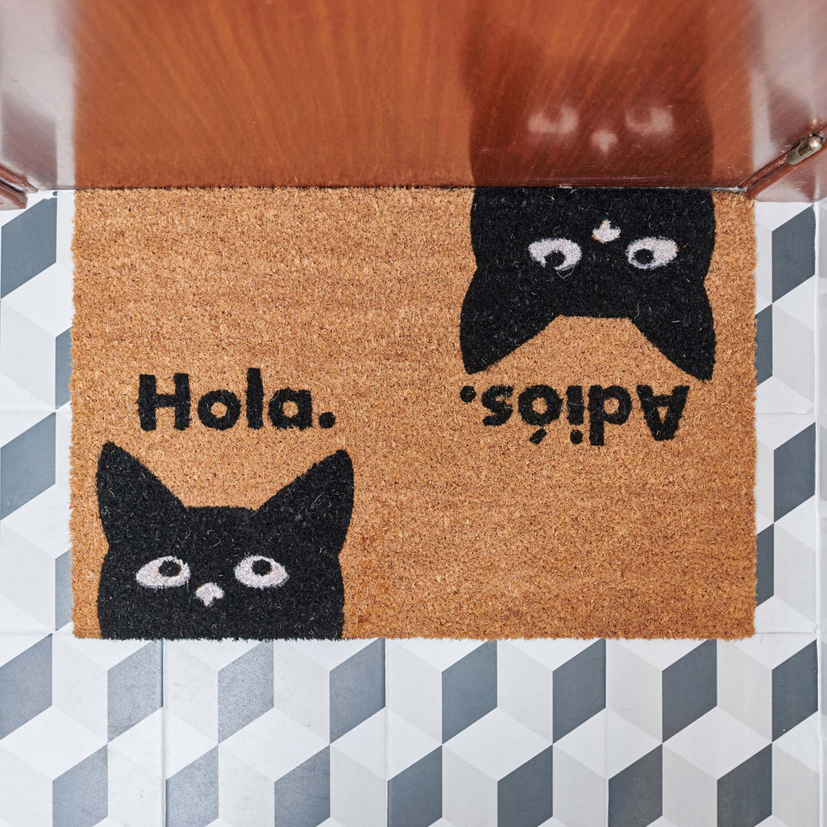 Felpudo - Gato Hola y Adiós