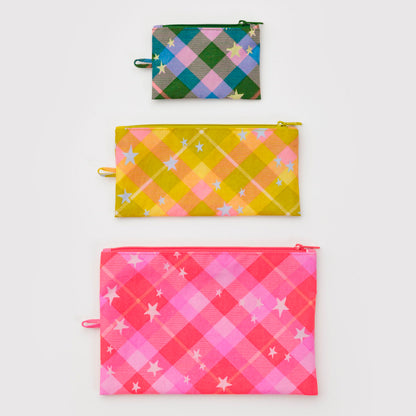 Bolsitas con cremallera Baggu - Star Plaid ✨