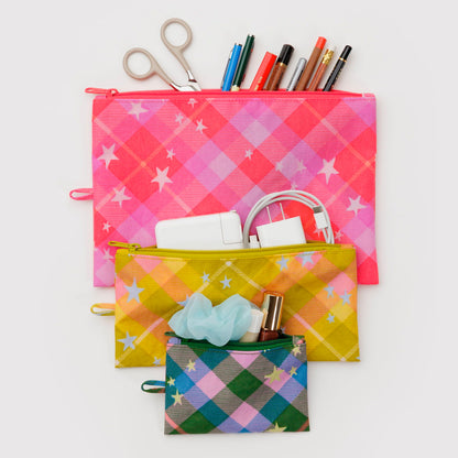 Bolsitas con cremallera Baggu - Star Plaid ✨