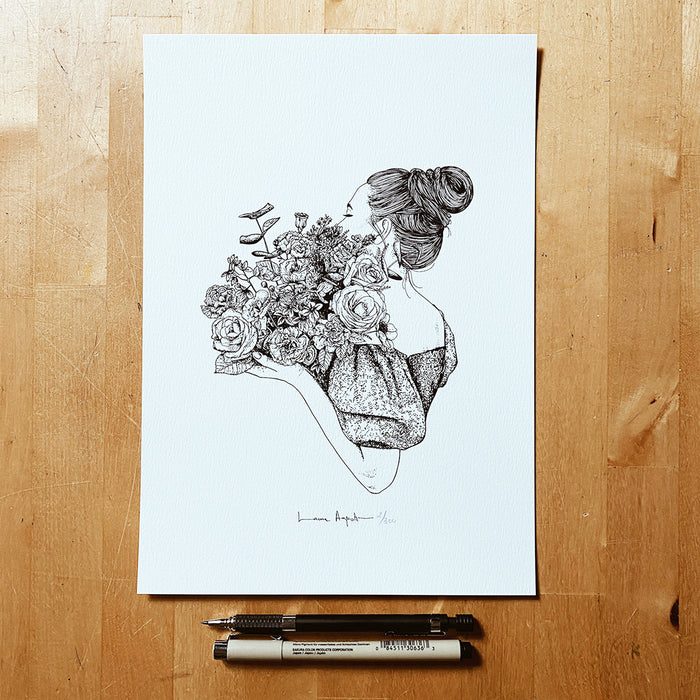 Print de Laura Agustí A5 - "Fleur"