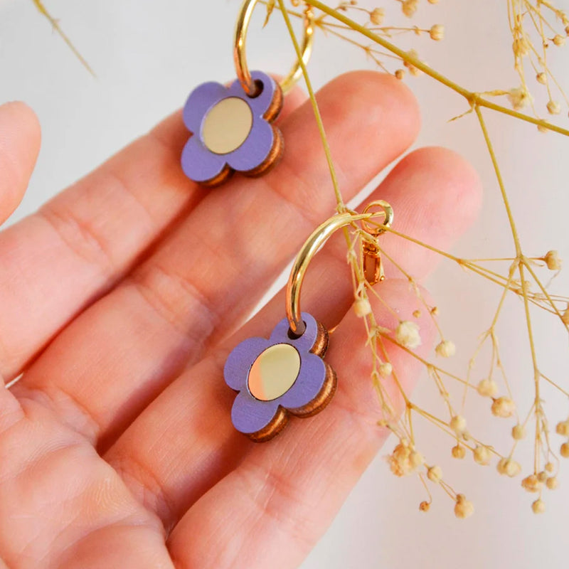 Pendientes - Hoops Lilac and Olive