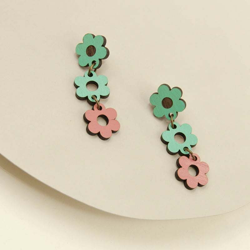 Pendientes Materia Rica - Floral pop