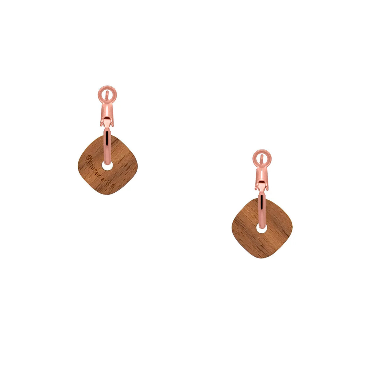 Pendientes de aro Materia Rica - Flower Tile Red and Pink