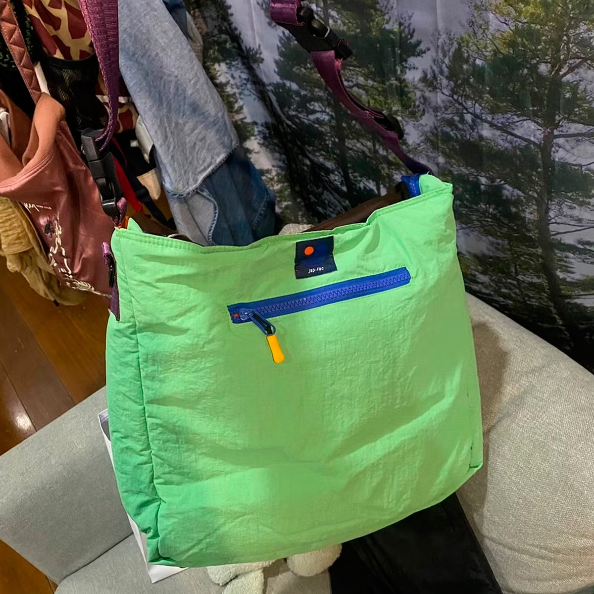 Bolso Japfac - Fluffy Lively Green/Blue