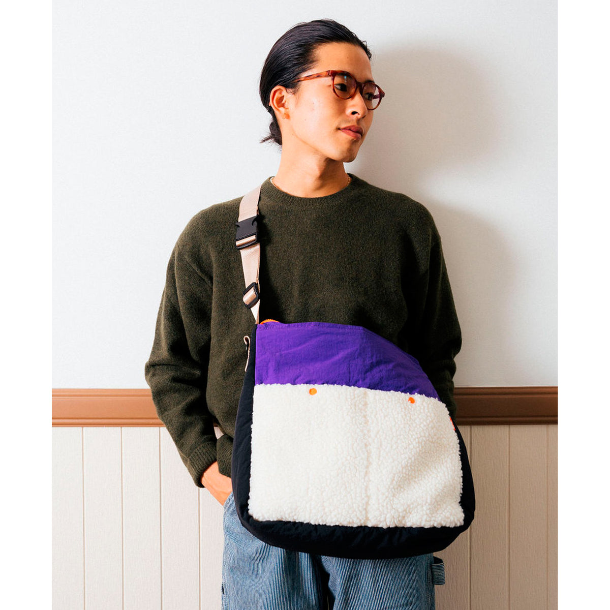 Bolso Japfac - Fluffy Lively Purple/Cream