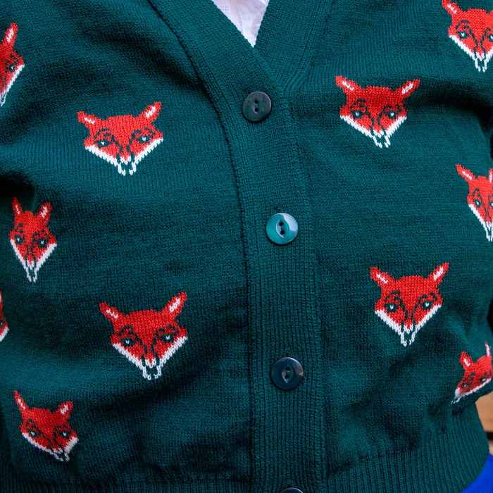 Cárdigan - Forest Green Fox Head 🦊