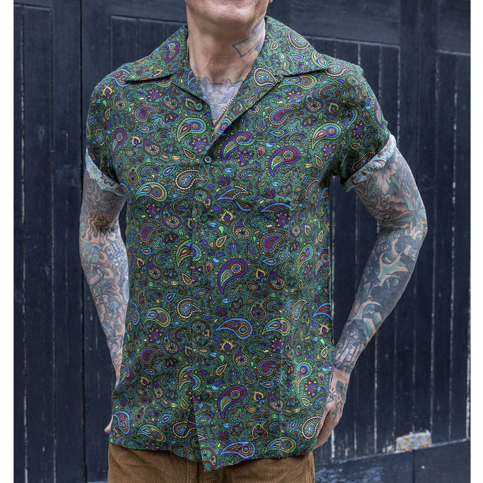 Camisa - Forest Green Paisley