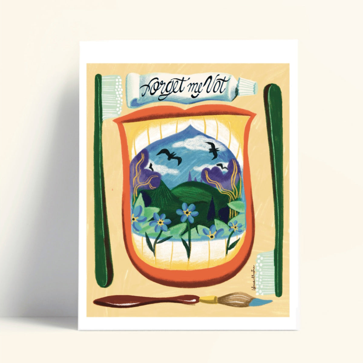 Print de Istriceillustra A5 - "Forget me not"