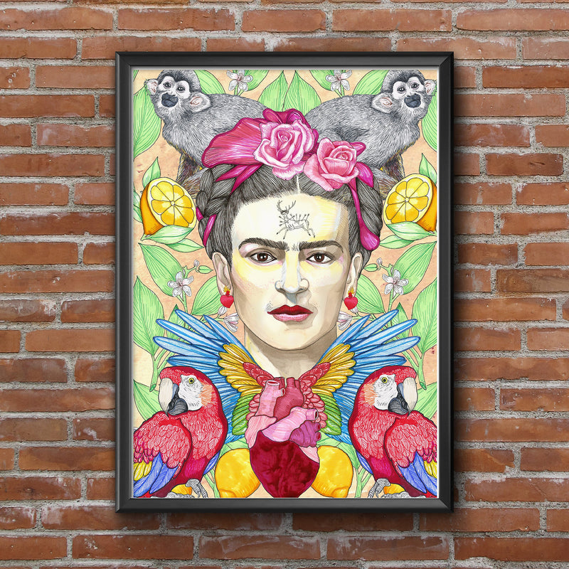 Print de El dios de los tres A4 - "Frida"