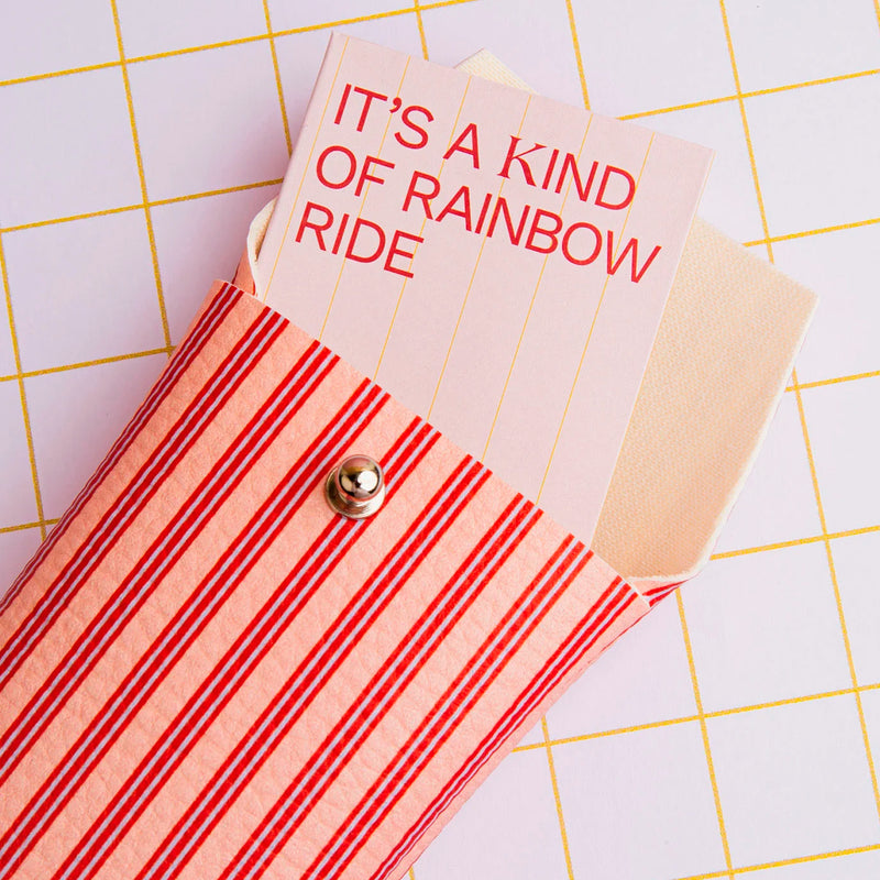 Funda de gafas - Rayas Coral y Rojo