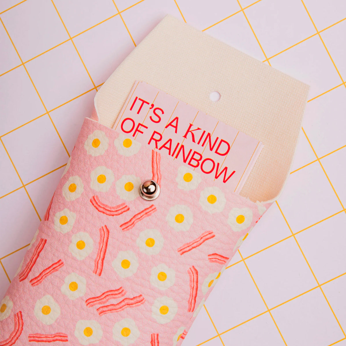 Funda de gafas Ecke - Huevos y bacon Pink 🍳🥓