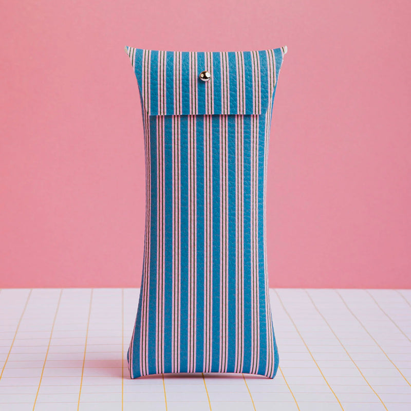 Funda de gafas - Rayas Azul y Rosa