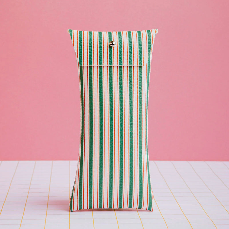 Funda de gafas - Rayas Verde