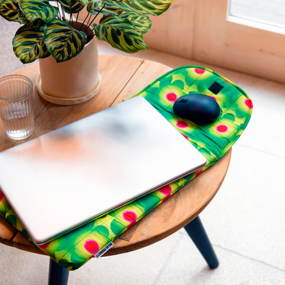 Funda portátil 13"/14" - Puffy Floral Verde