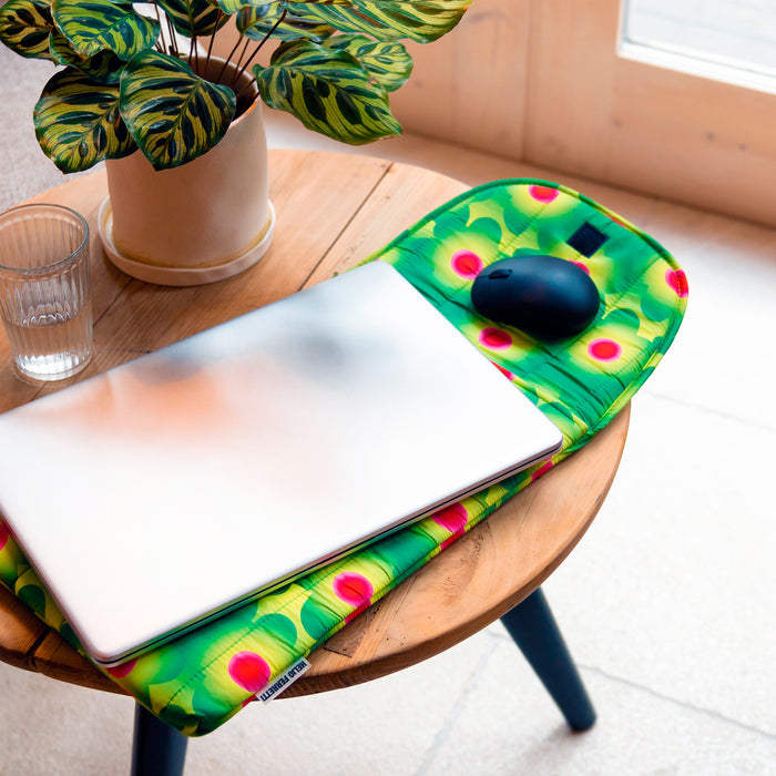 Funda portátil 13"/14" - Puffy Floral Verde