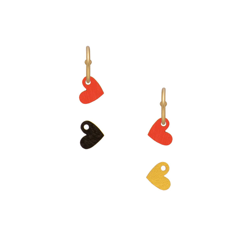 Pendientes de aro intercambiables Materia Rica - Garden of hearts ❤