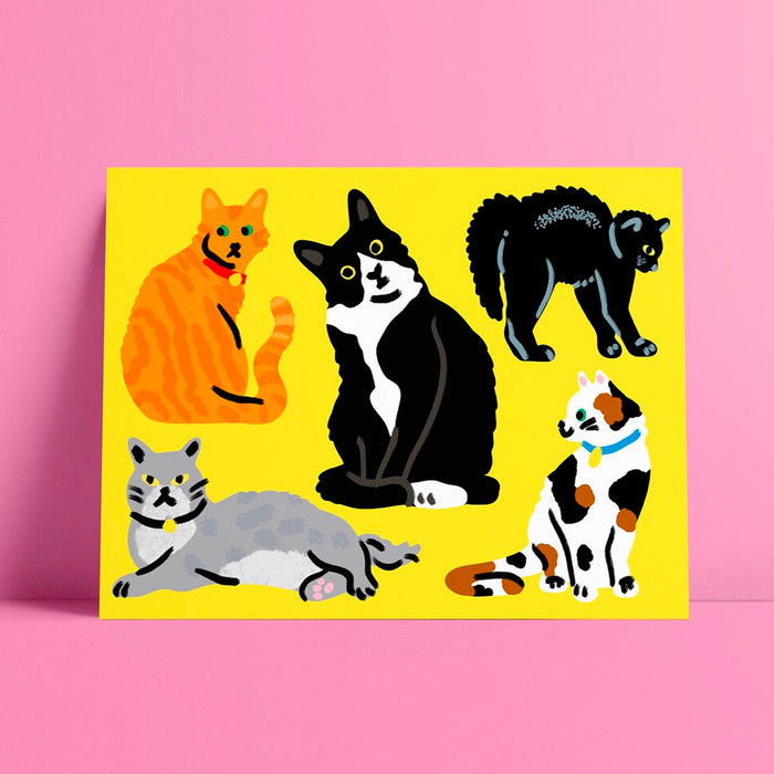 Print de Sara Marcos A4 - "Gatos" 🐱