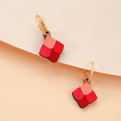 Pendientes de aro Materia Rica - Gaudí Scales Pink