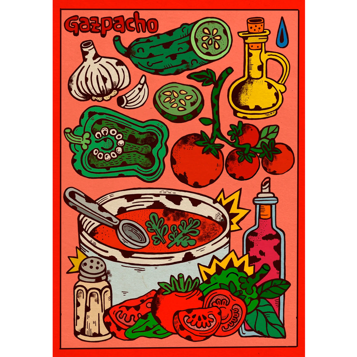 Print de Asís Percales A4 - "Gazpacho" 🍅