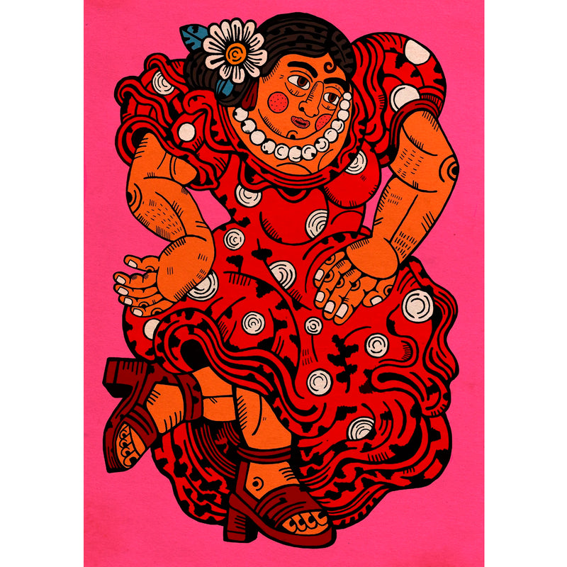 Print de Asís Percales A4 - "Gitana Hechicera"