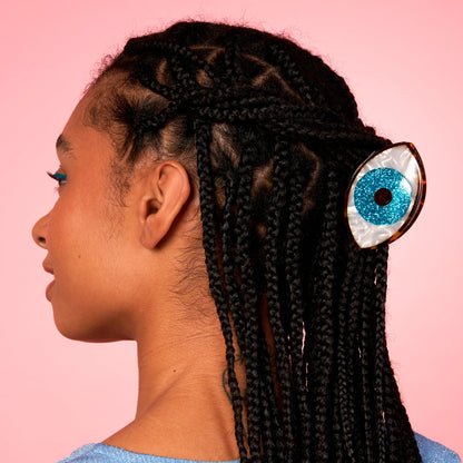 Pinza para el pelo - Ojo Glitter