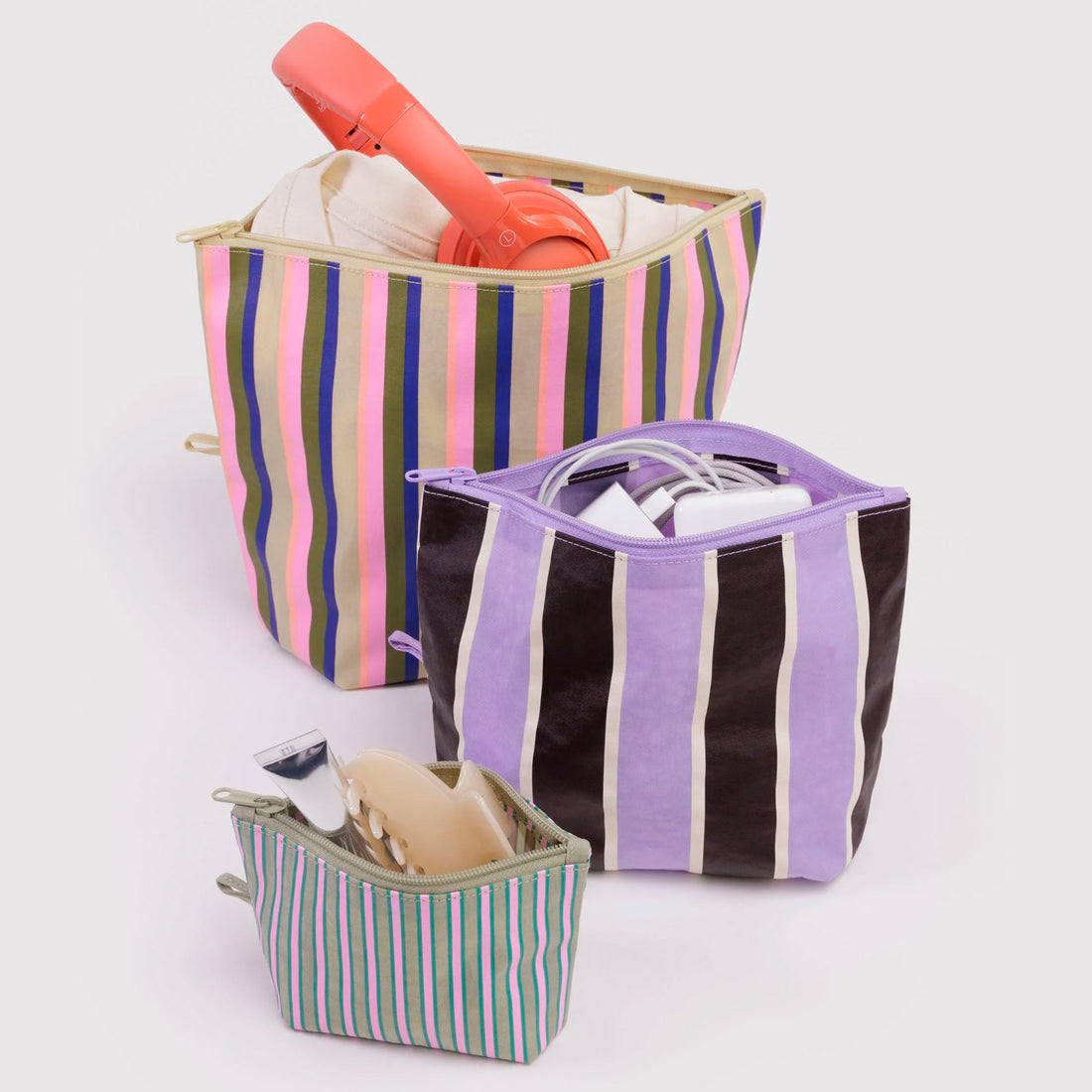 Bolsitas con cremallera Baggu - Candy Shop Stripes