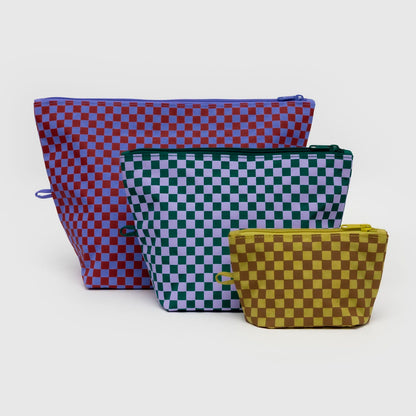 Bolsitas con cremallera Baggu - Jewel Checks
