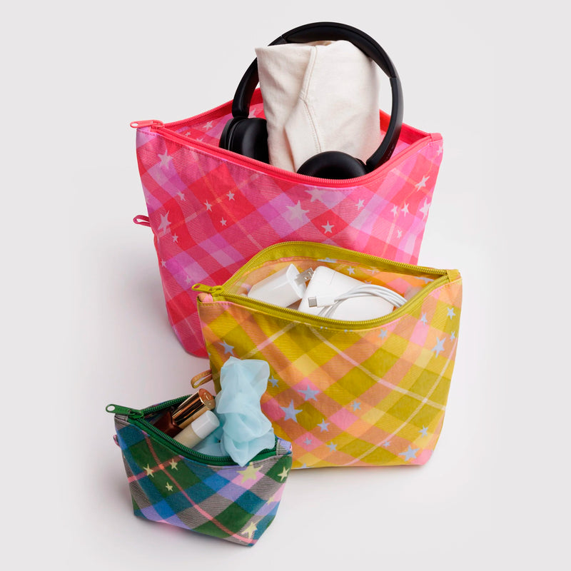 Bolsitas con cremallera Baggu - Star Plaid ✨