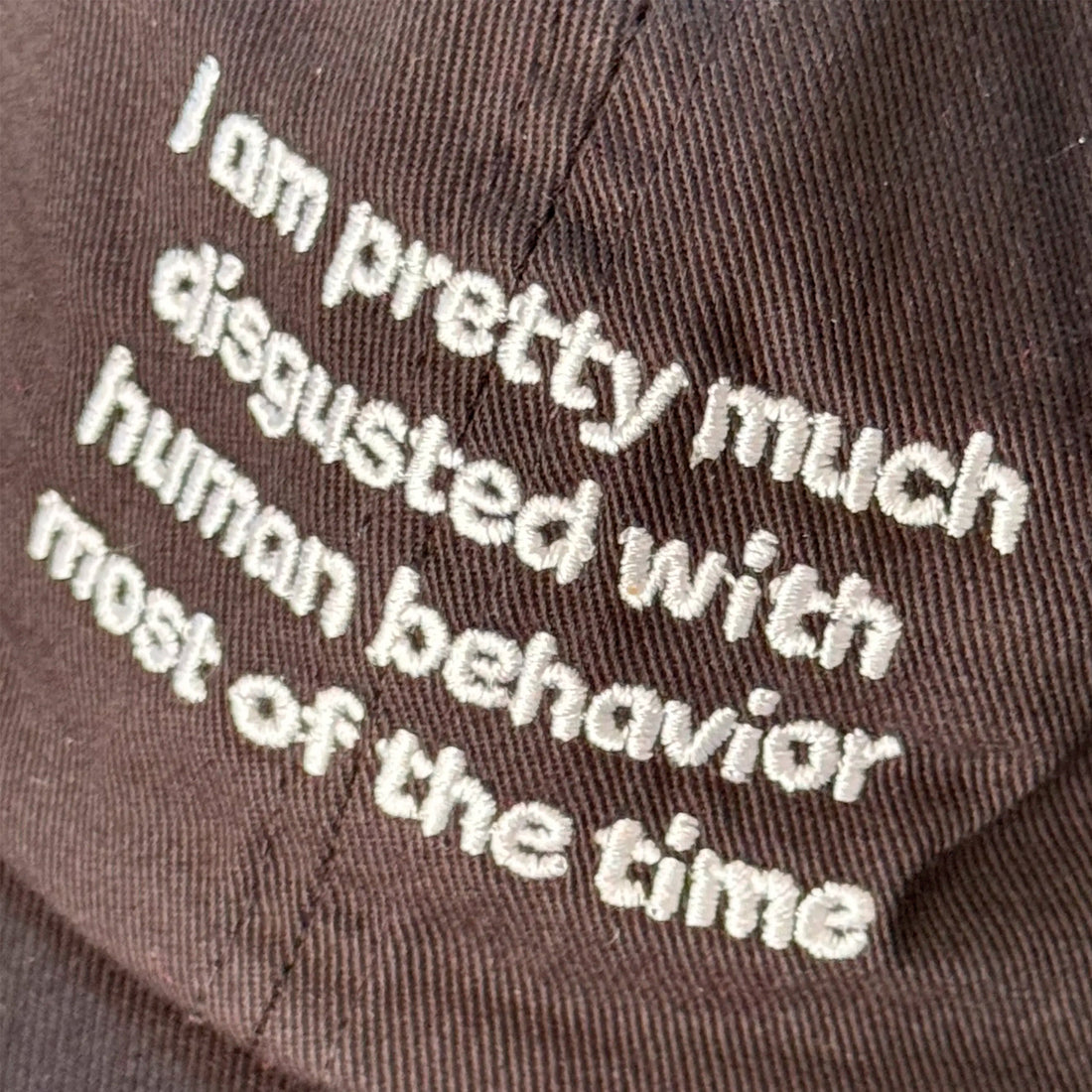 Gorra - I am pretty much disgusted with human behavior most of the time 😠