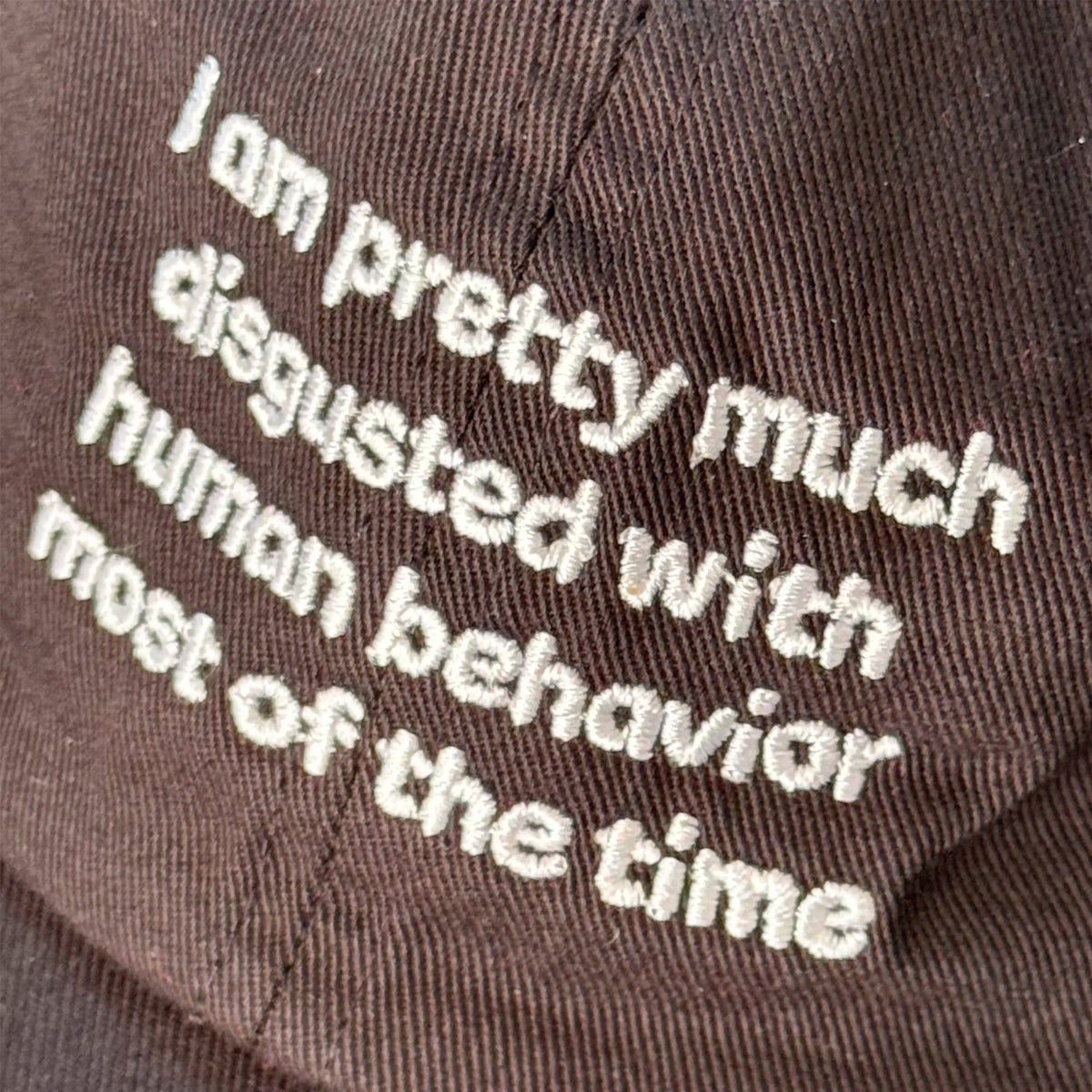 Gorra - I am pretty much disgusted with human behavior most of the time 😠