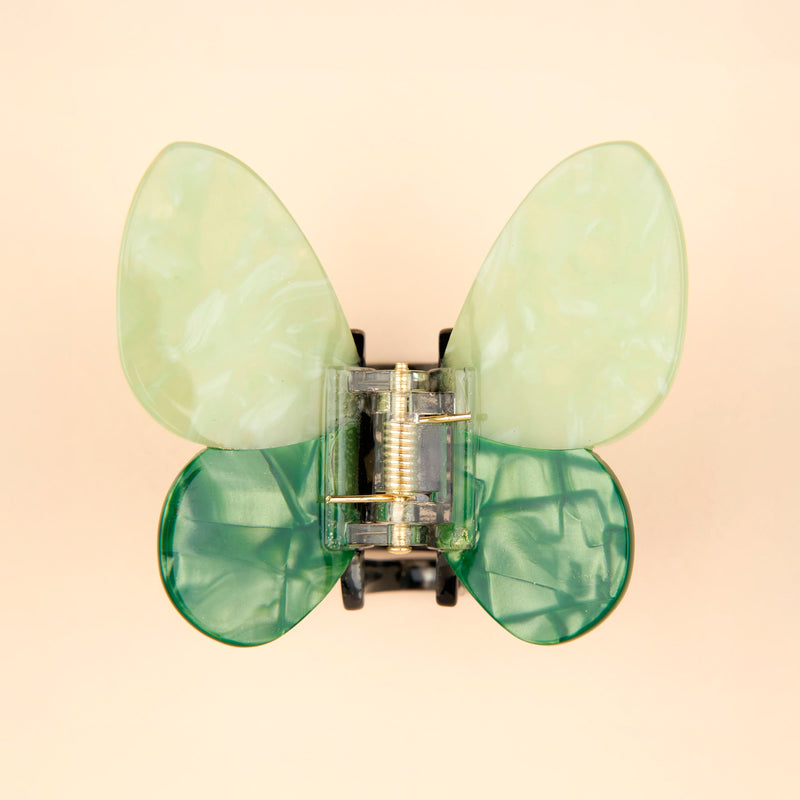 Pinza para el pelo - Mariposa verde