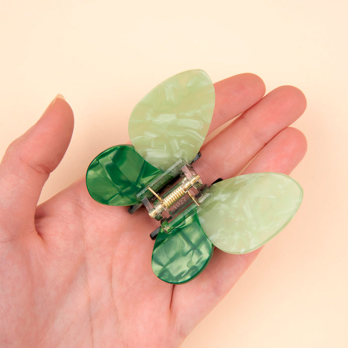 Pinza para el pelo - Mariposa verde